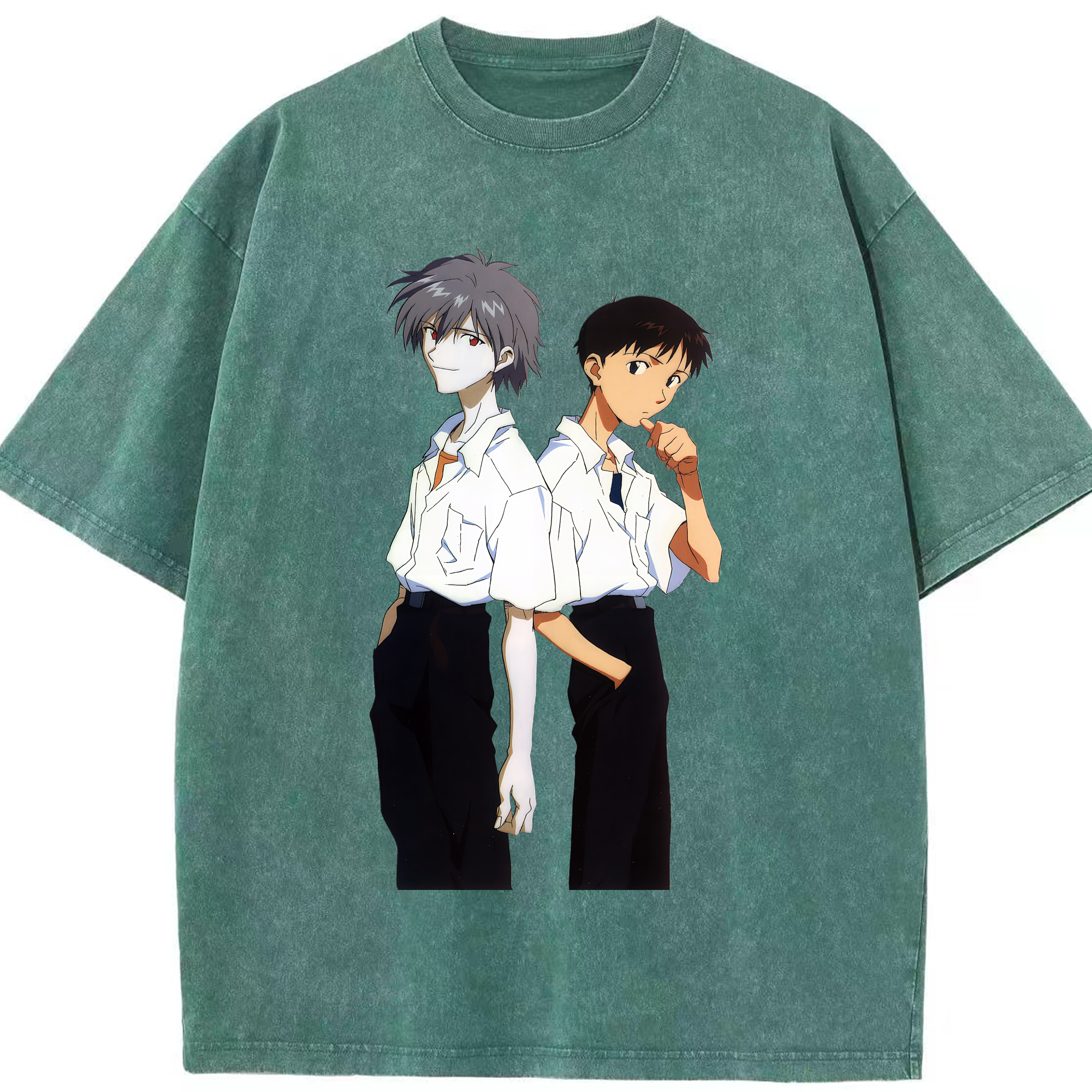 （画像用） EVA 新世紀エヴァンゲリオン 綿100% ヴィンテージ風 半袖Tシャツ（フロントプリント）